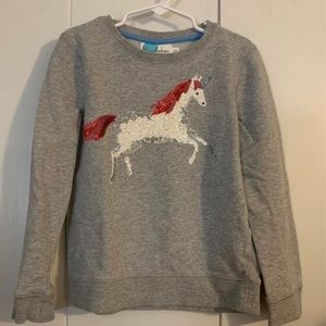Mini Boden unicorn appliqué sweatshirt size 8